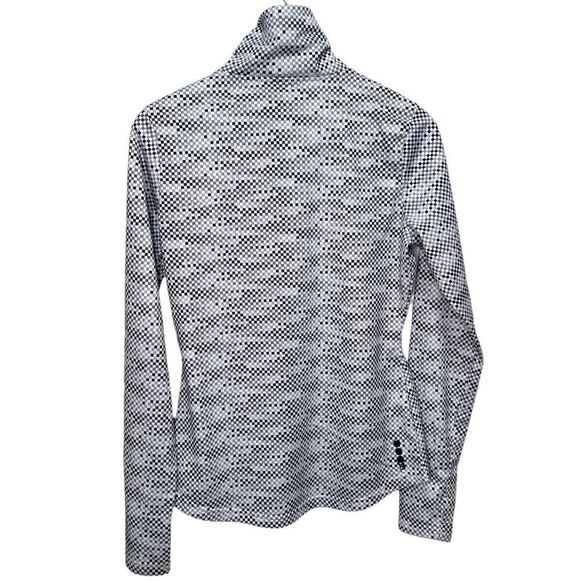 Bench Black & White Checkered Zip Up Sweater Size M - Picture 8 of 10